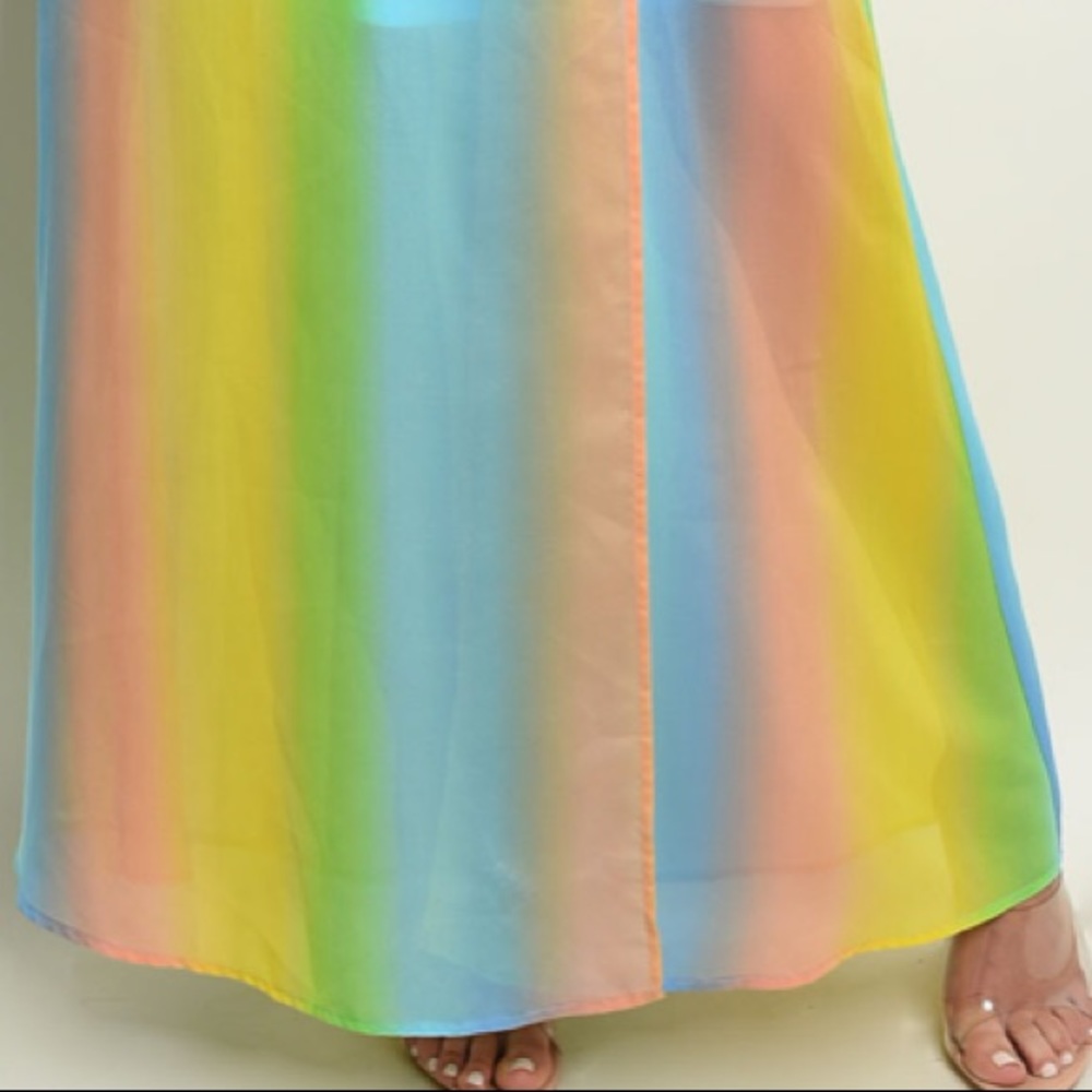 Ombré gradient rainbow color maxi dress, NEW! 🌈 - Picture 6 of 8
